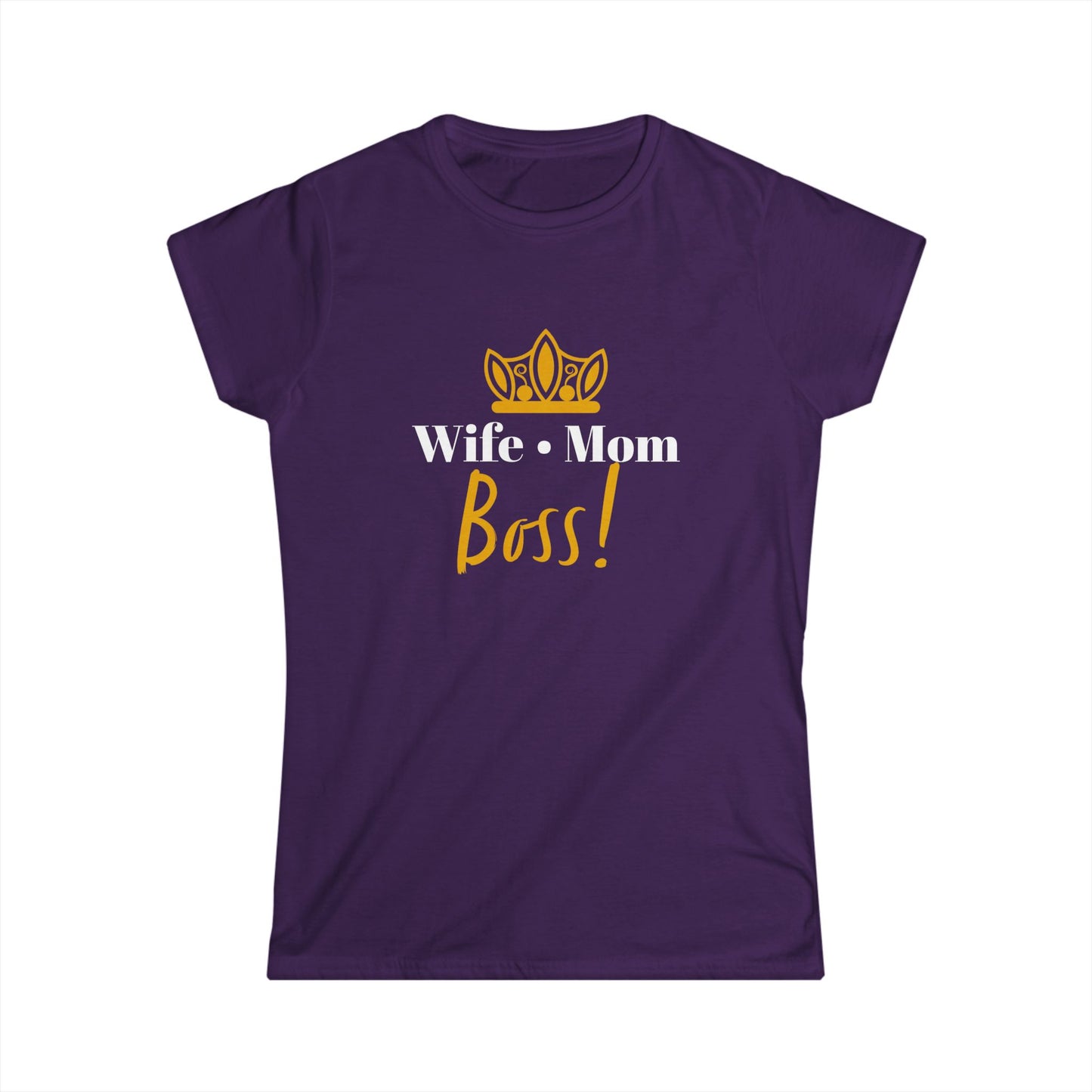 Wife Mom Boss! Women's Softstyle Tee