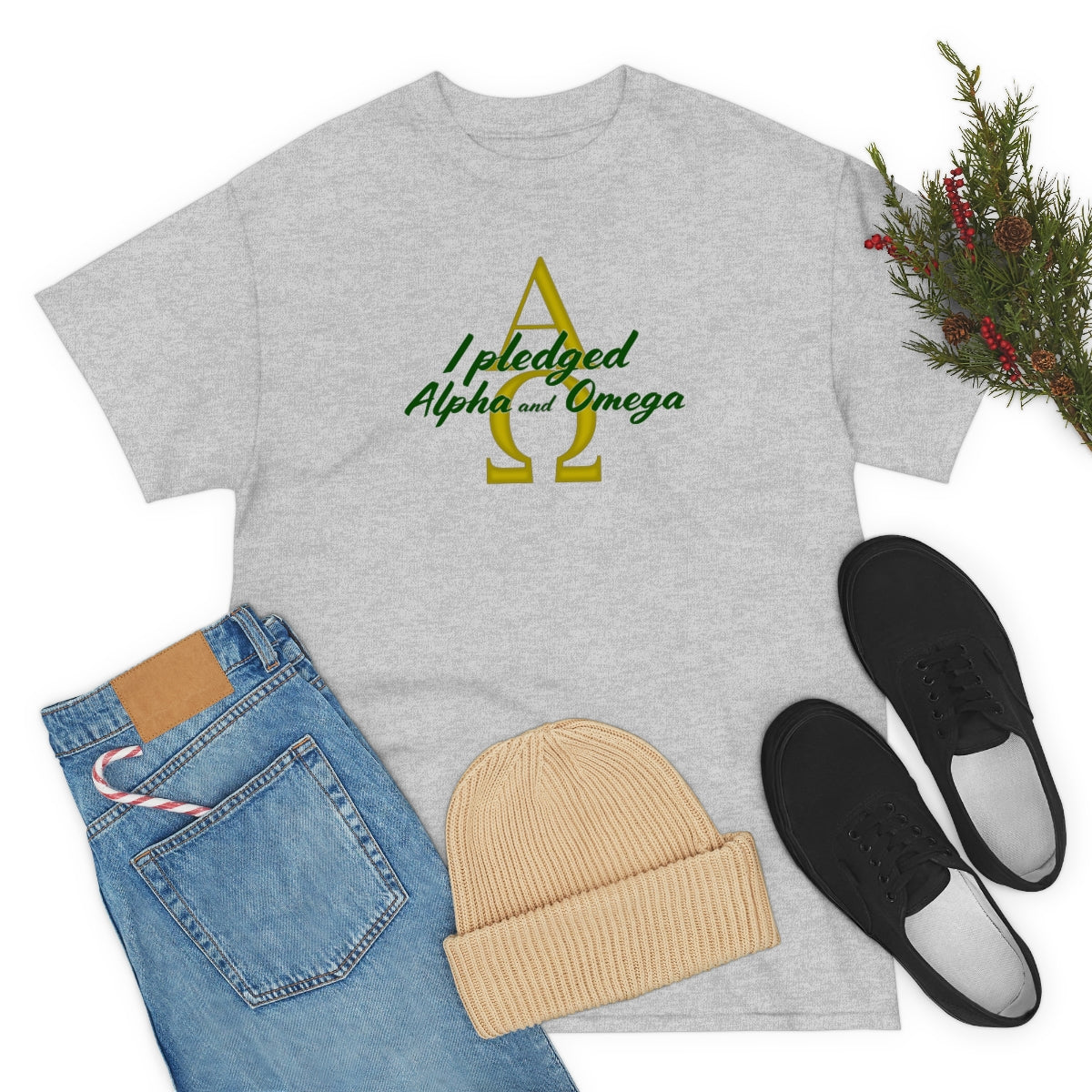 I Pledged Alpha and Omega! Unisex Heavy Cotton Tee