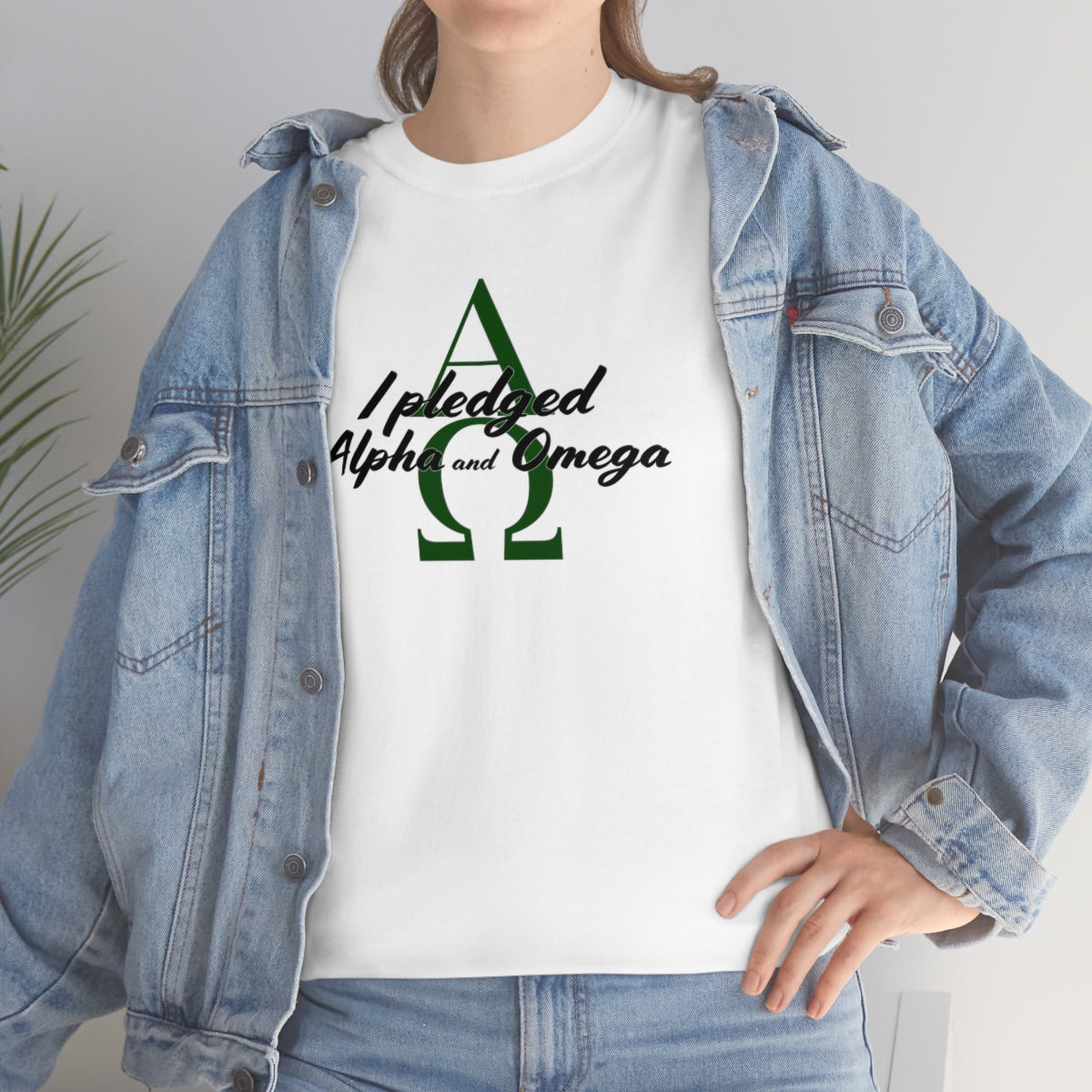 I Pledged Alpha and Omega! Unisex Heavy Cotton Tee