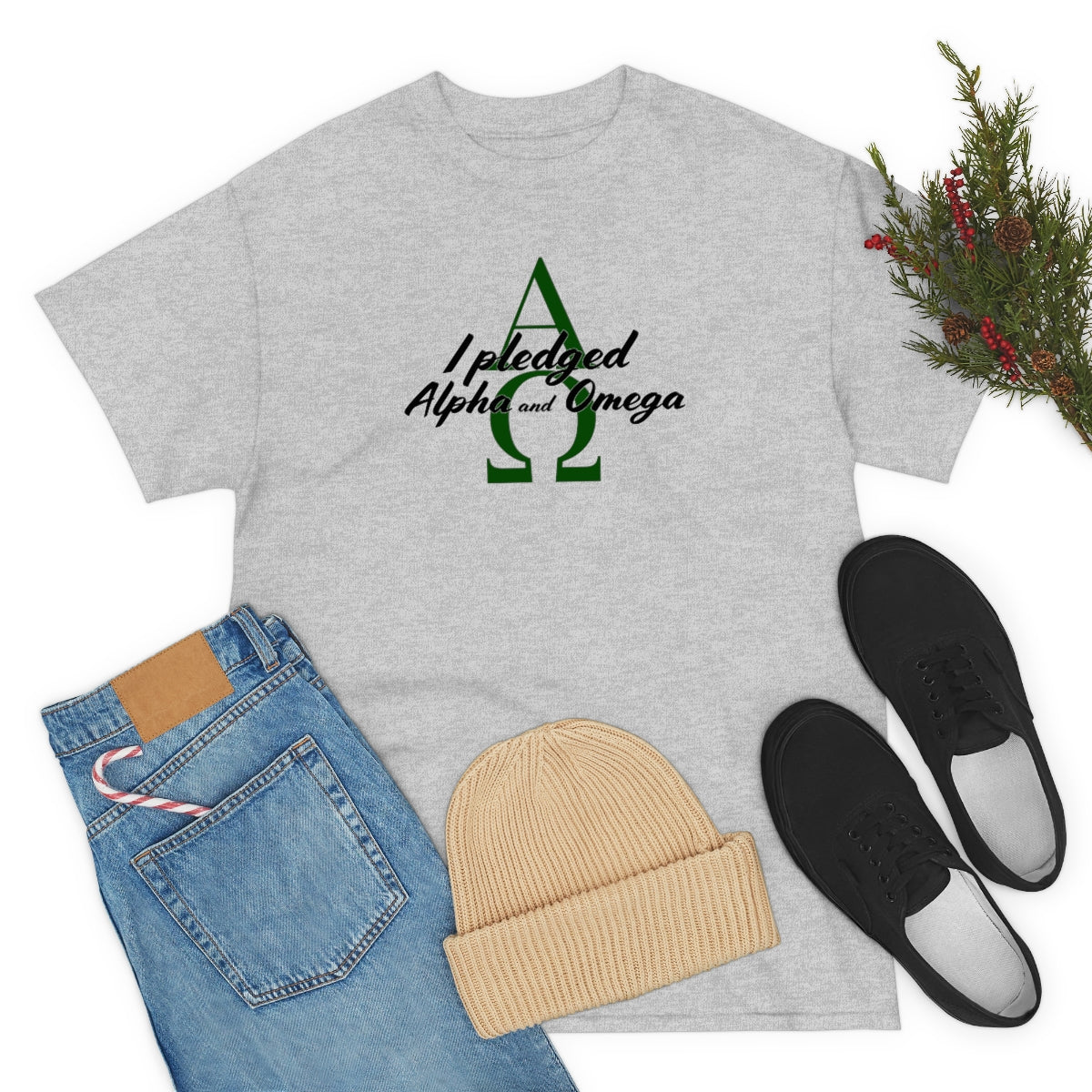 I Pledged Alpha and Omega! Unisex Heavy Cotton Tee