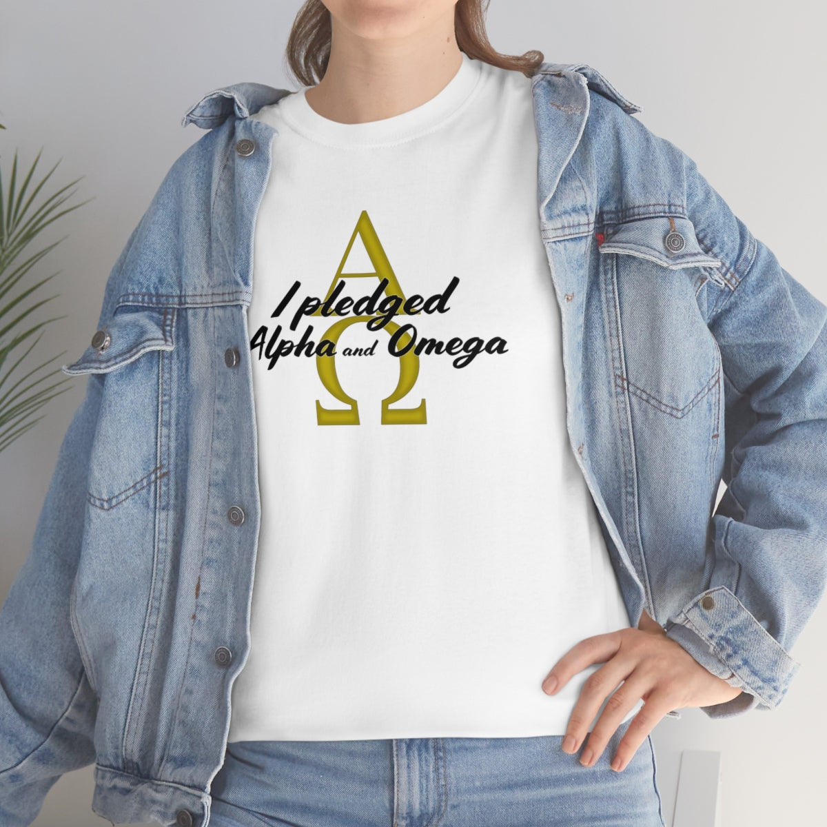 I Pledged Alpha and Omega! Unisex Heavy Cotton Tee