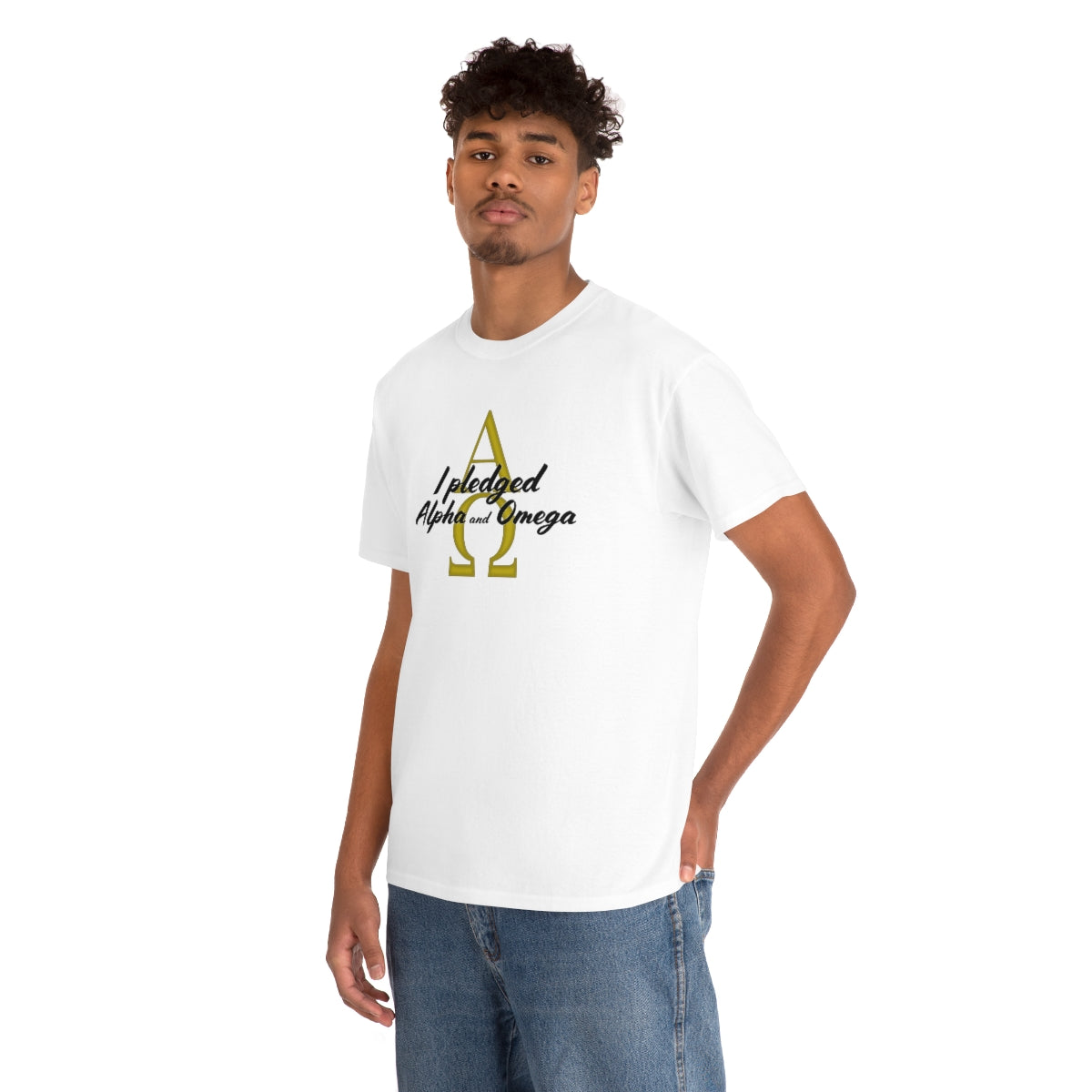 I Pledged Alpha and Omega! Unisex Heavy Cotton Tee