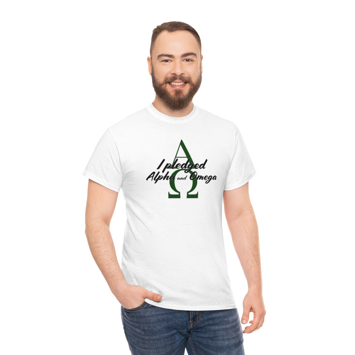 I Pledged Alpha and Omega! Unisex Heavy Cotton Tee