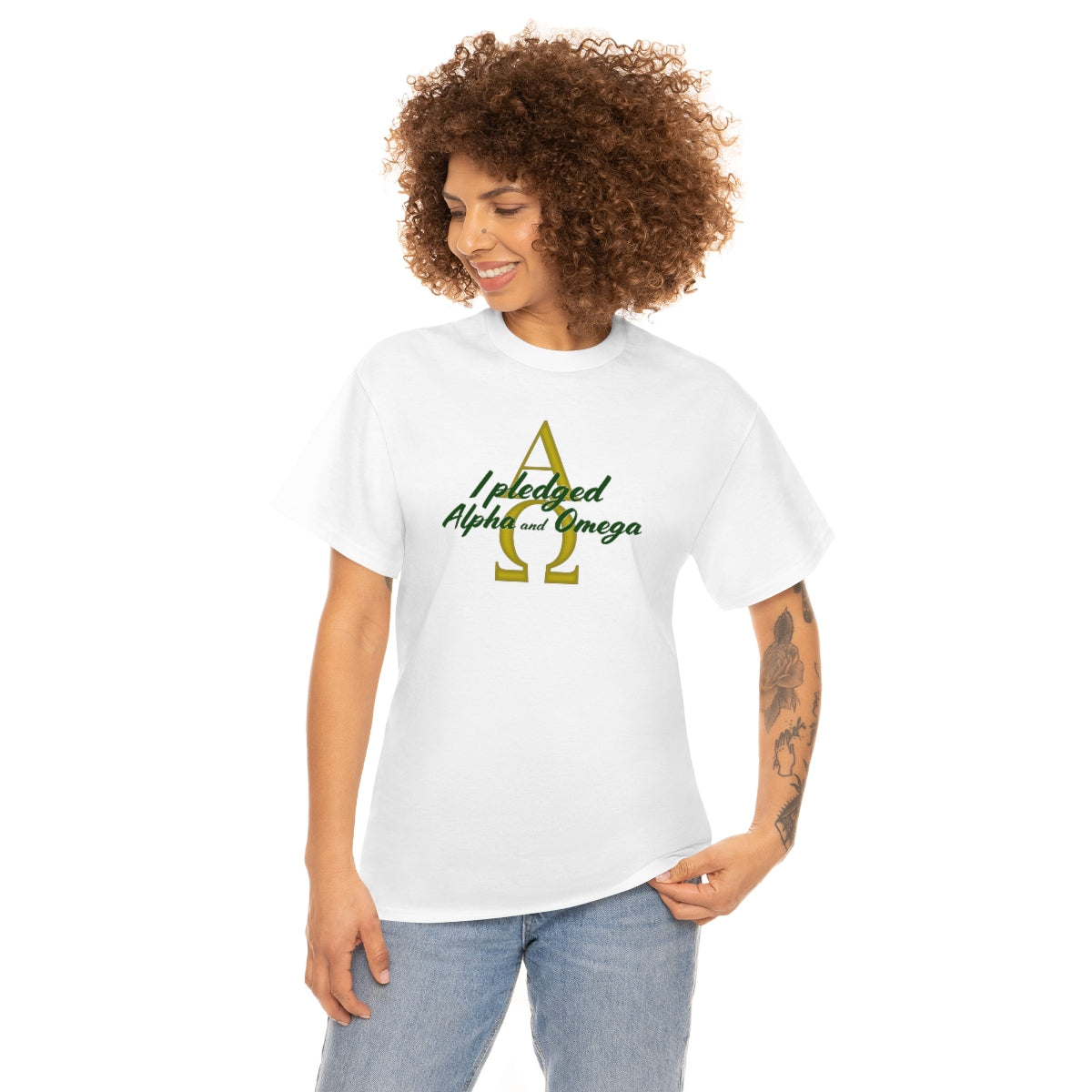 I Pledged Alpha and Omega! Unisex Heavy Cotton Tee