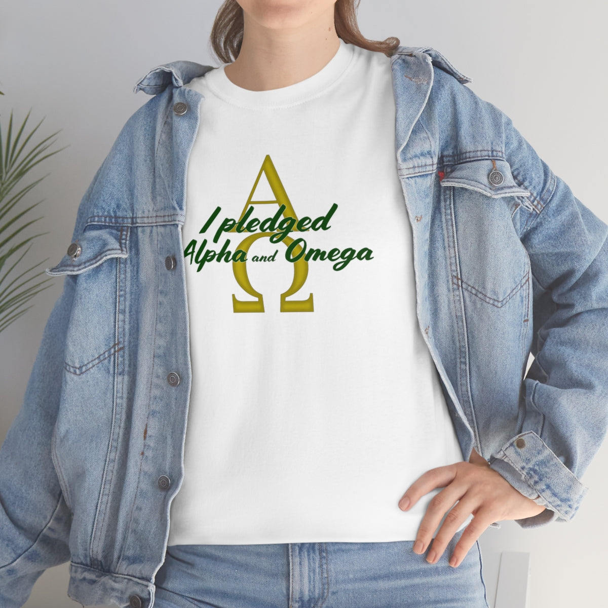 I Pledged Alpha and Omega! Unisex Heavy Cotton Tee