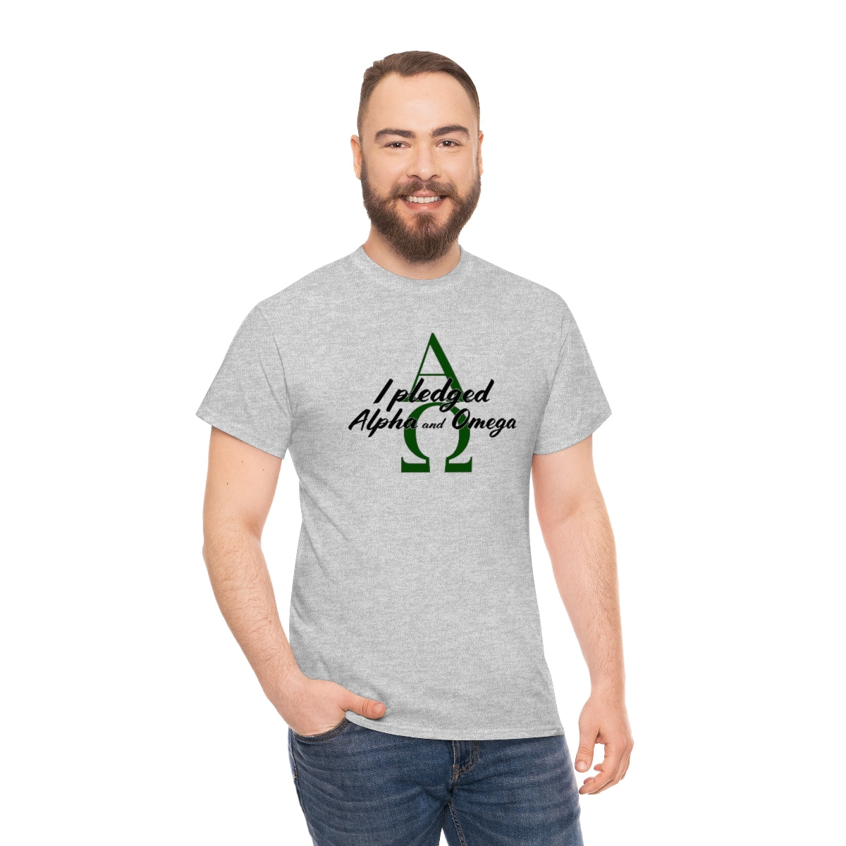 I Pledged Alpha and Omega! Unisex Heavy Cotton Tee