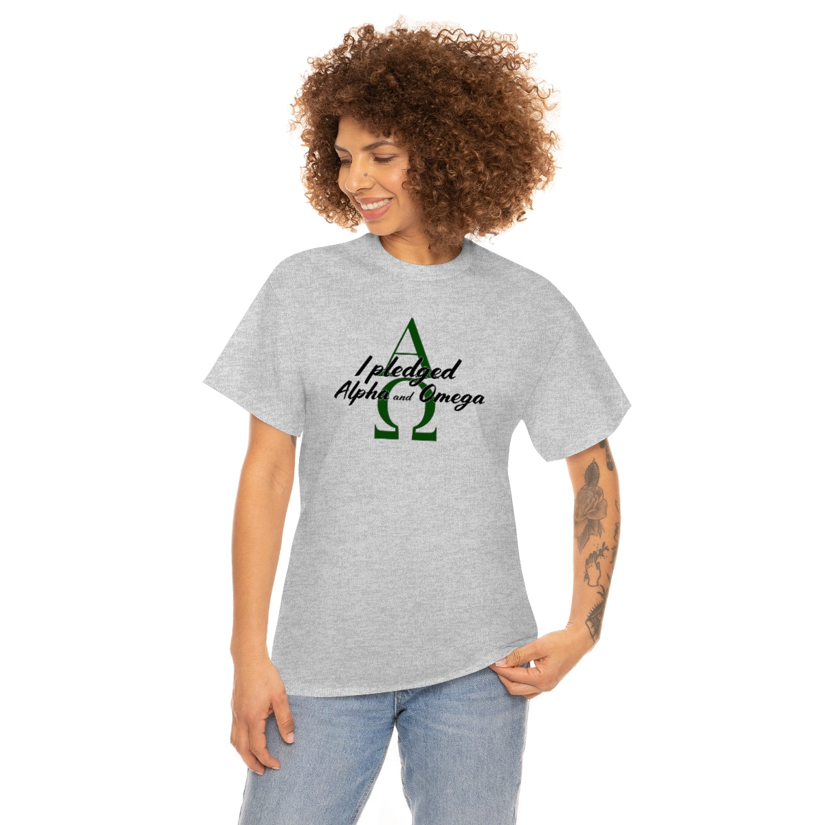 I Pledged Alpha and Omega! Unisex Heavy Cotton Tee